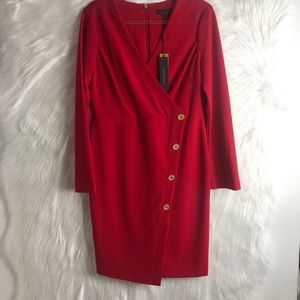 NWT DKNY Cherry red dress with flaws